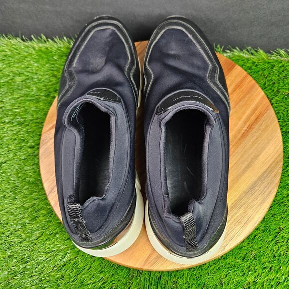 Salvatore Ferragamo Columbia Slip On Sneakers Mens Size 12 M Black White Comfort - Picture 10 of 16